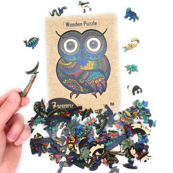 Suvira Animal Wooden Puzzle - Engaging, Educational, Owl - Picture 8 of 13